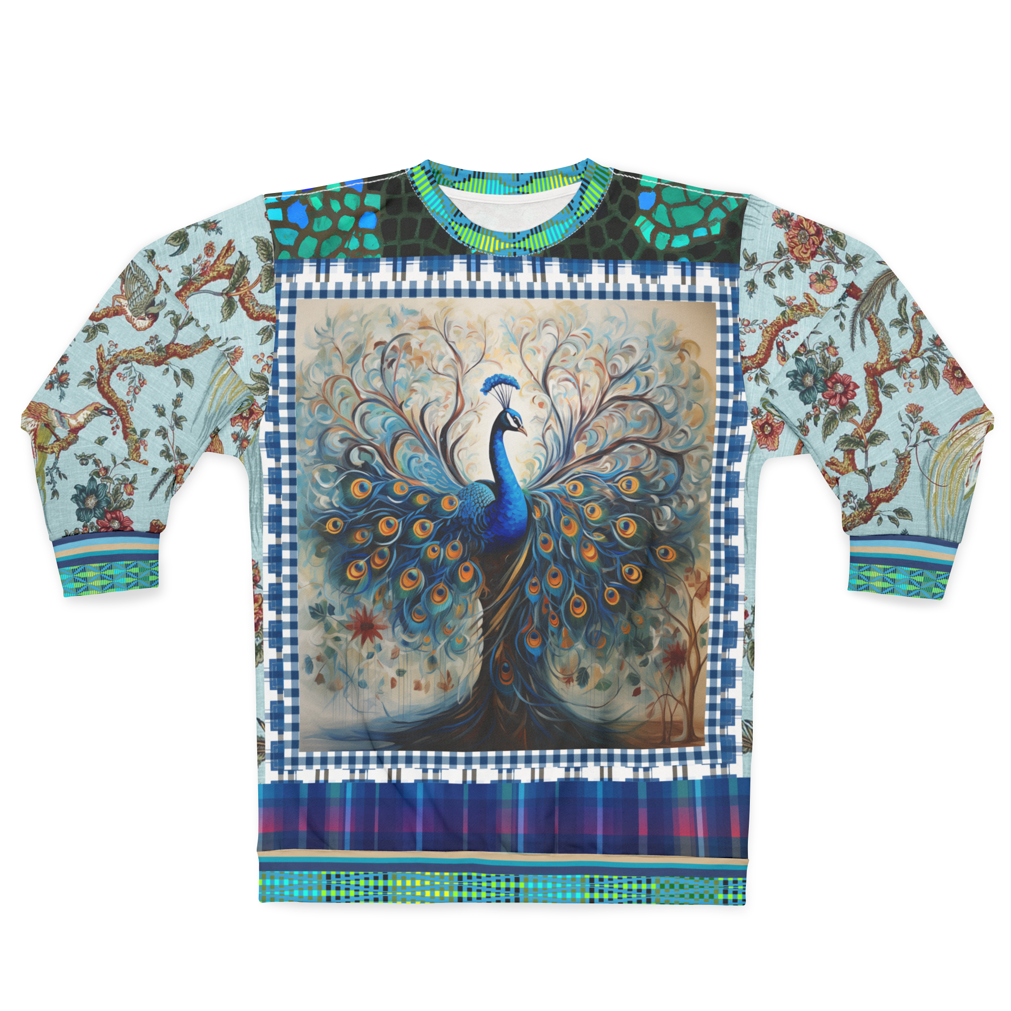 Proud Peacock in Mosaic Unisex Sweatshirt (Gold Label)