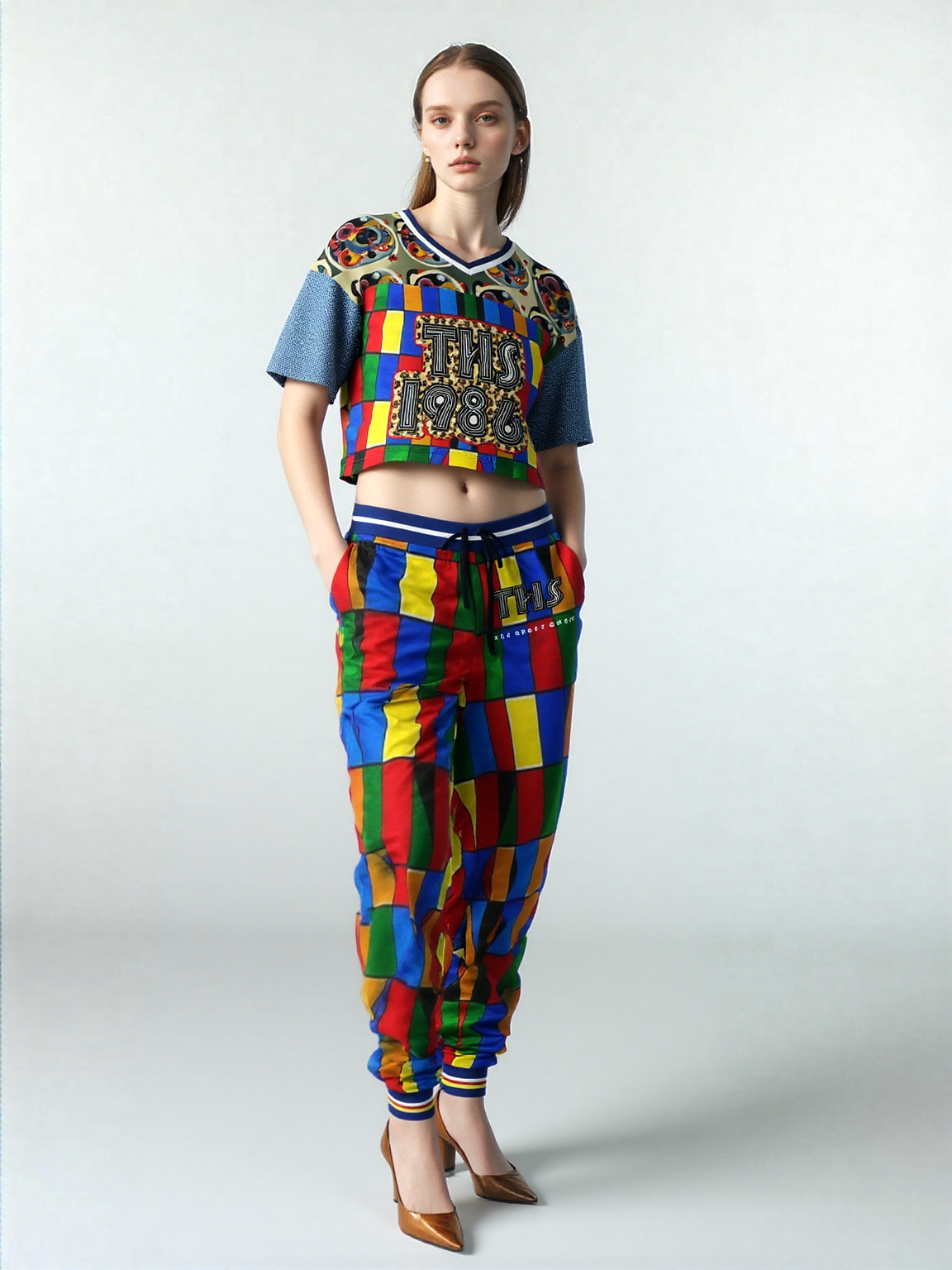 Picasso Primary Geometric Eco-Poly Unisex Joggers