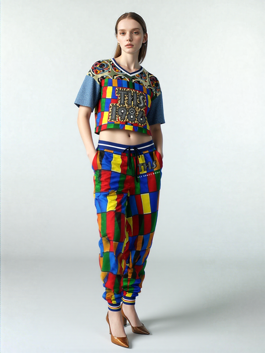 Picasso Primary Geometric Eco-Poly Unisex Joggers