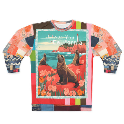 I Love You California - Pigeon Point Sea Lions Unisex Sweatshirt (Gold Label)