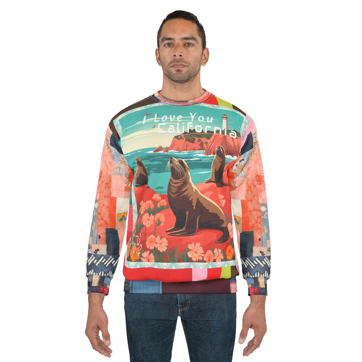 I Love You California - Pigeon Point Sea Lions Unisex Sweatshirt (Gold Label)