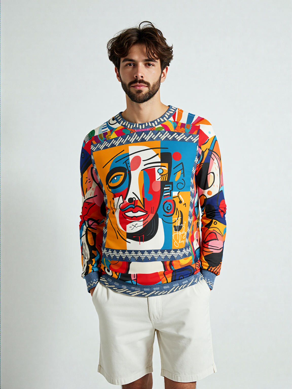 Pin the Tail Abstract Line Art Unisex Sweatshirt (Gold Label)