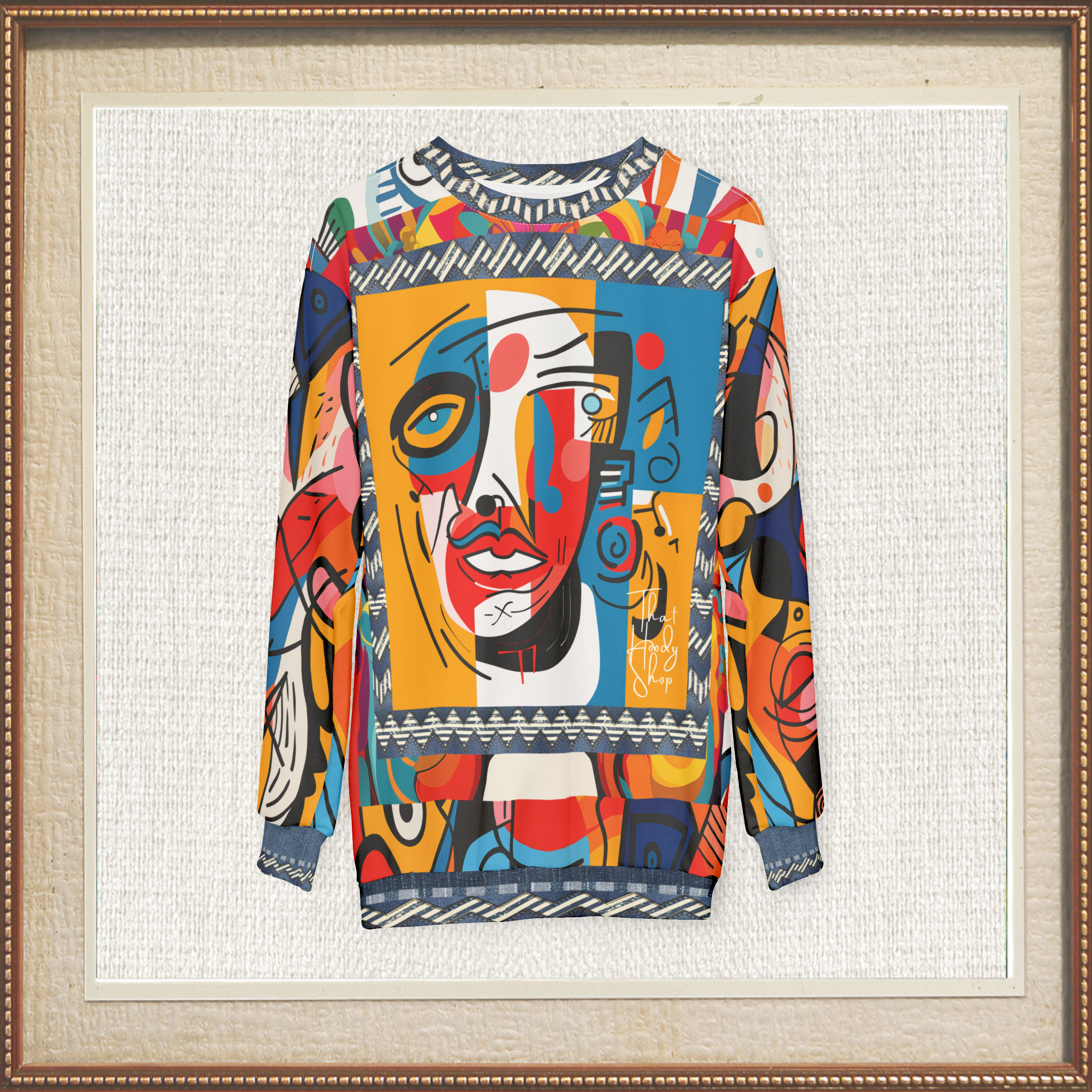 Pin the Tail Abstract Line Art Unisex Sweatshirt (Gold Label)