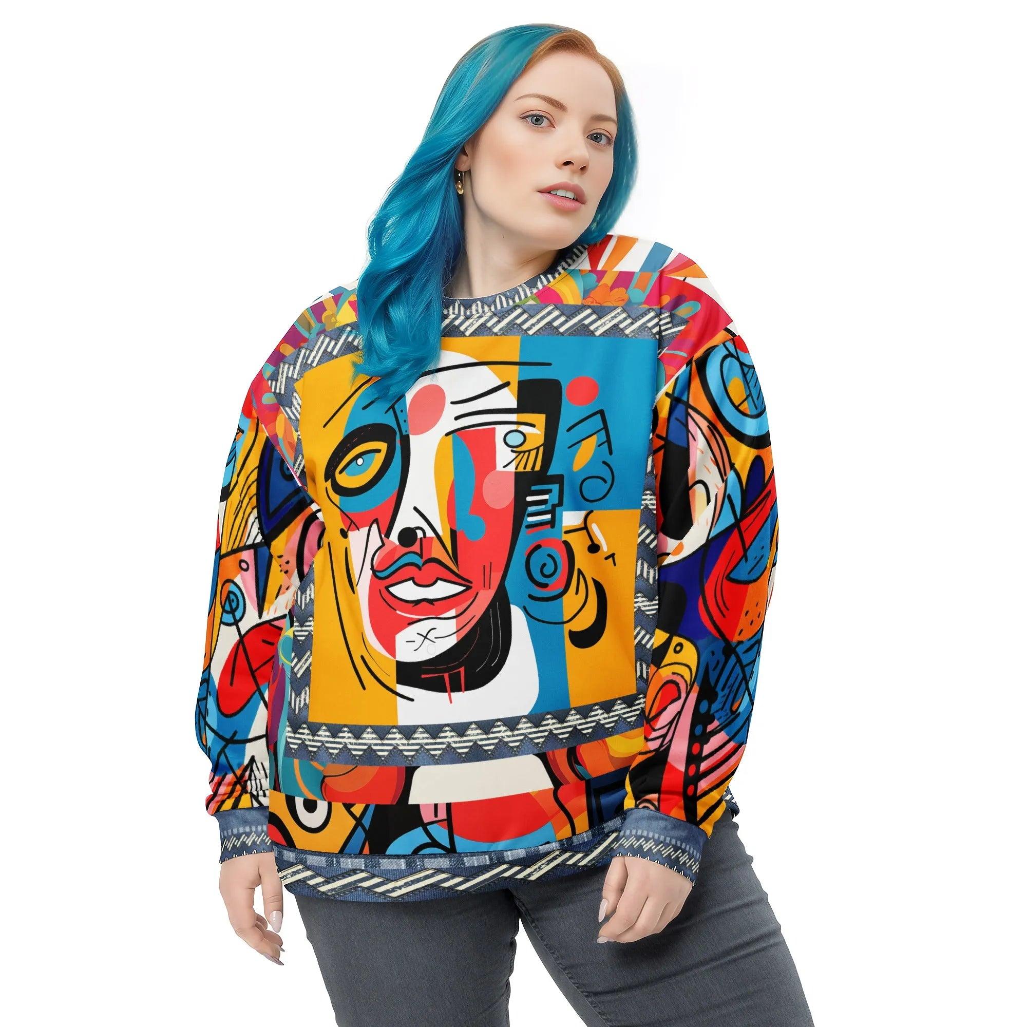 Pin the Tail Abstract Line Art Unisex Sweatshirt (Gold Label)