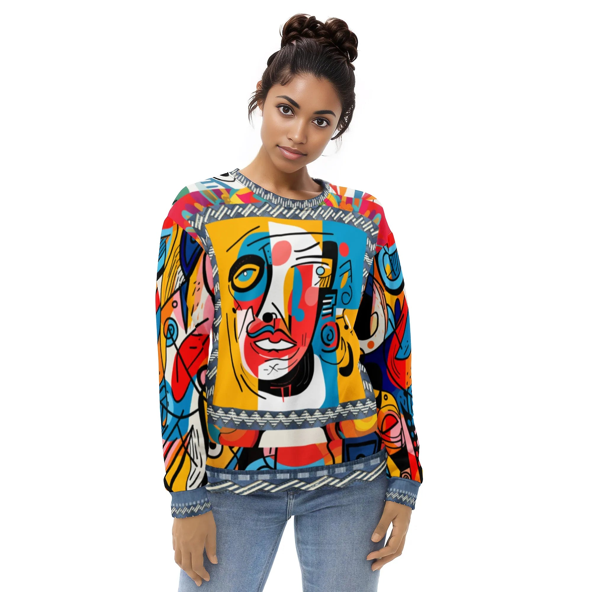Pin the Tail Abstract Line Art Unisex Sweatshirt (Gold Label)
