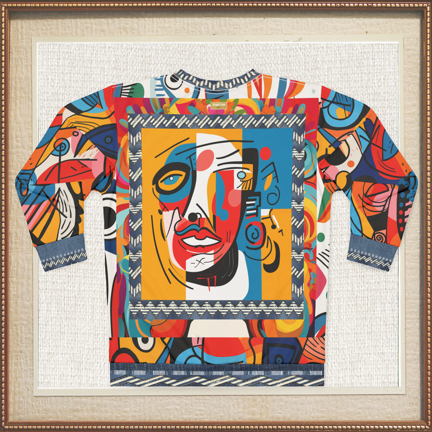 Pin the Tail Abstract Line Art Unisex Sweatshirt (Gold Label)