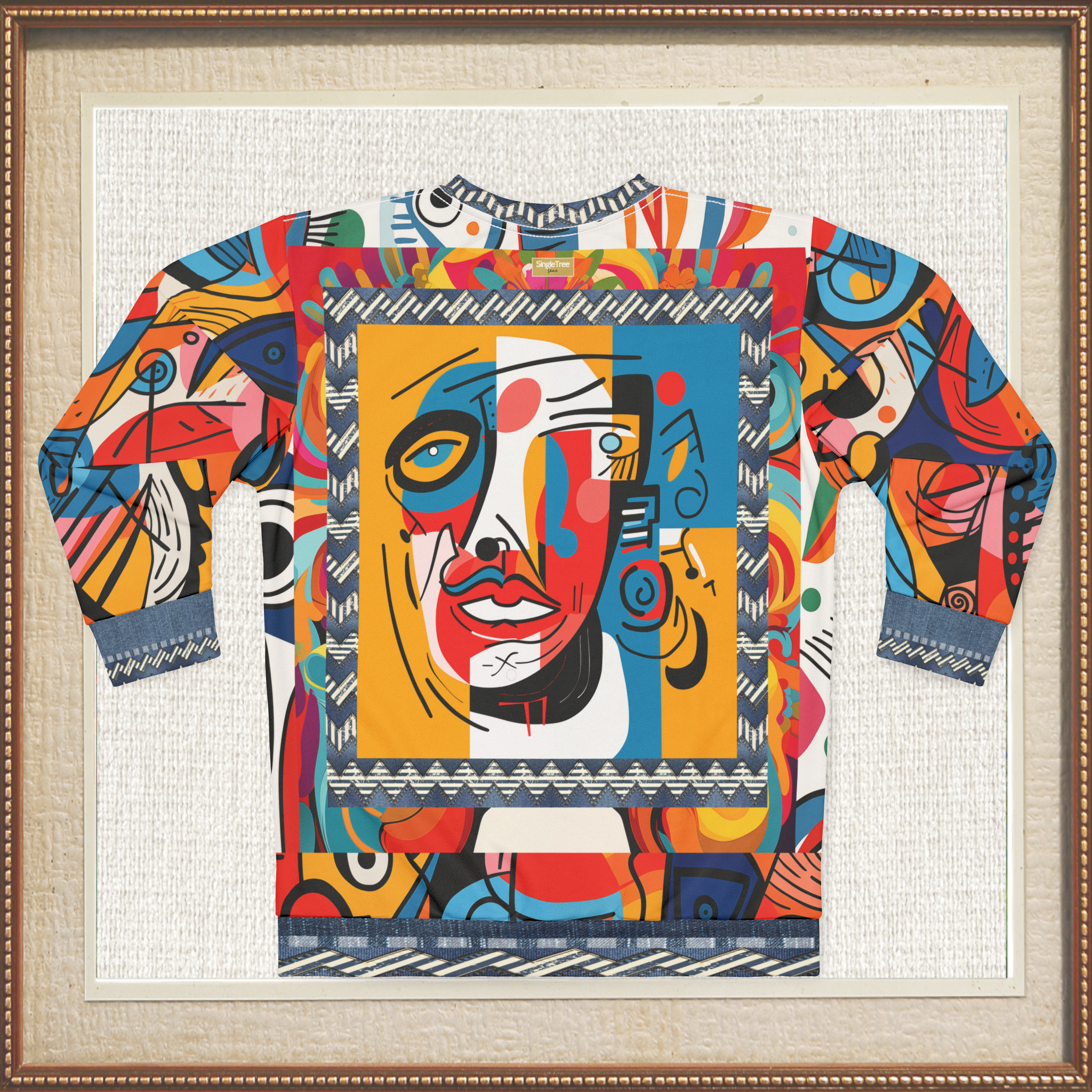 Pin the Tail Abstract Line Art Unisex Sweatshirt (Gold Label)