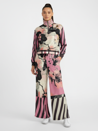 In My Japanese Garden Eco-Poly Wide Leg Pants