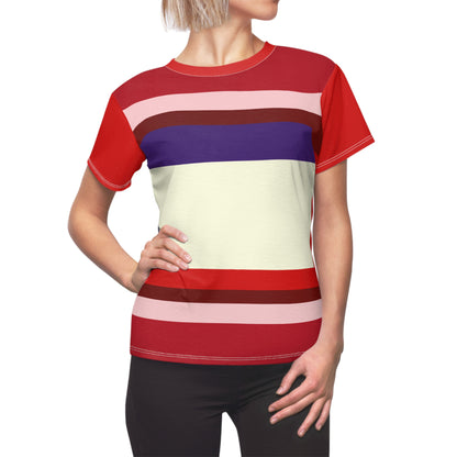 Pink Candy Holiday Square Geometric Print Colorful AOP Women&