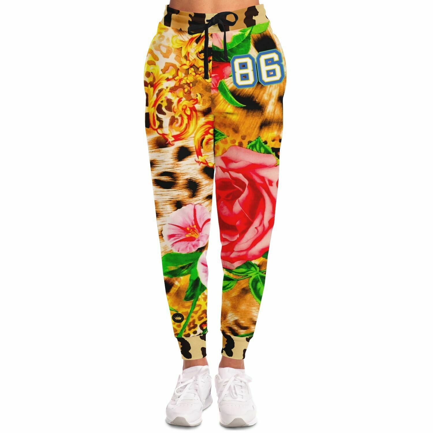 Pink Hibiscus Leopard Eco-Poly Unisex Joggers