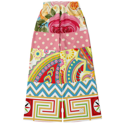 Pink Paisley Park Eco-Poly Wide Leg Pants