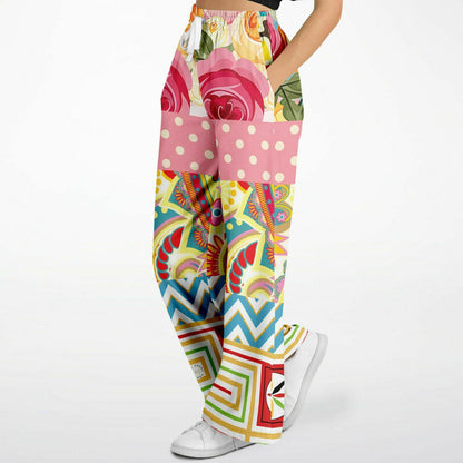 Pink Paisley Park Eco-Poly Wide Leg Pants