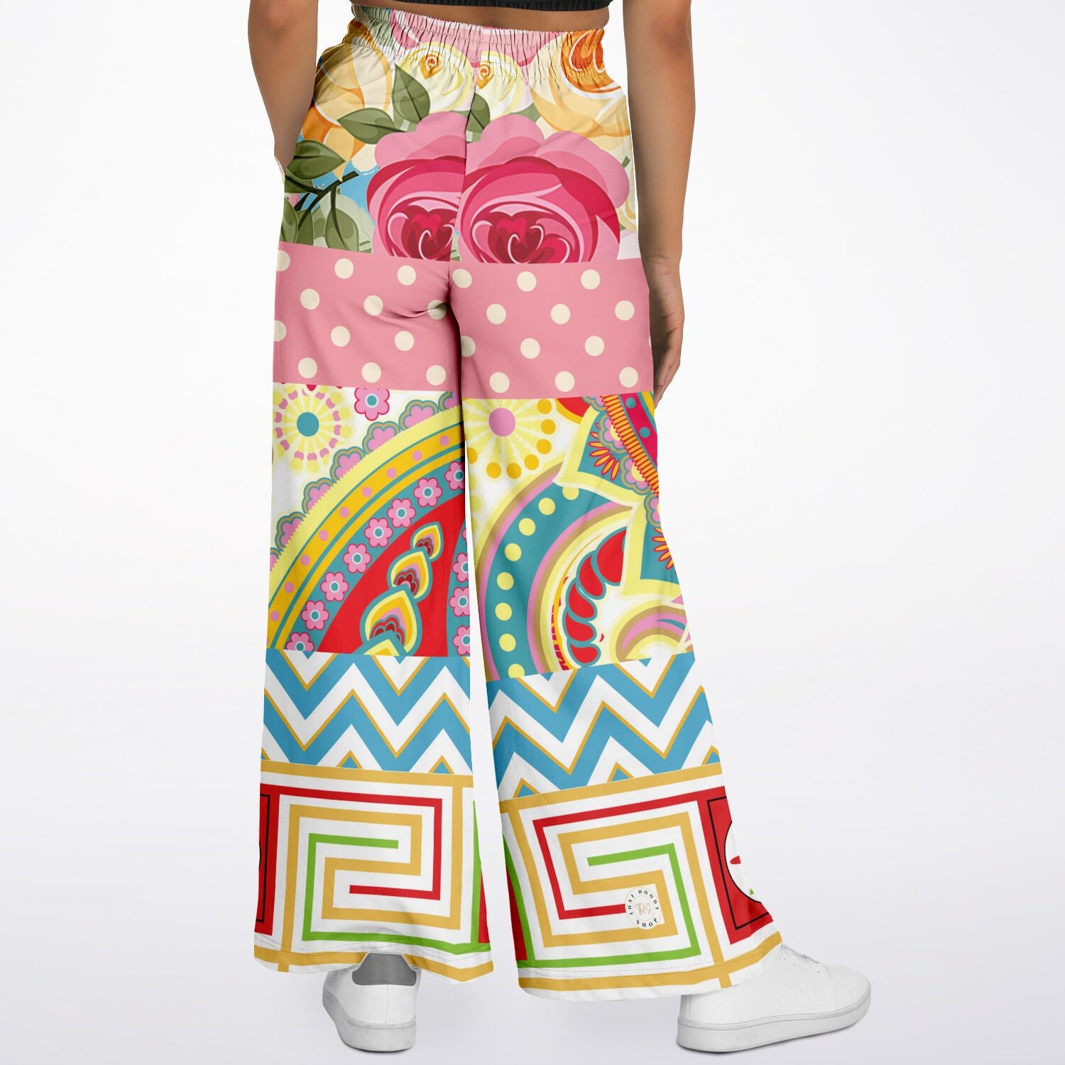 Pink Paisley Park Eco-Poly Wide Leg Pants