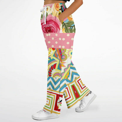 Pink Paisley Park Eco-Poly Wide Leg Pants