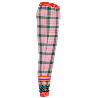 Pink Passion Haberdashery Plaid Duo Eco-Poly Joggers