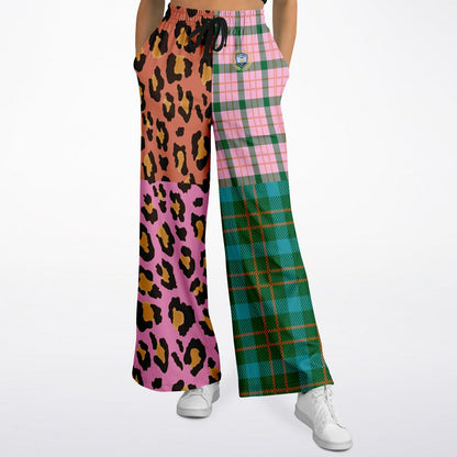 Pink Passion Haberdashery Plaid Patchwork Eco-Poly Wide Leg Pants