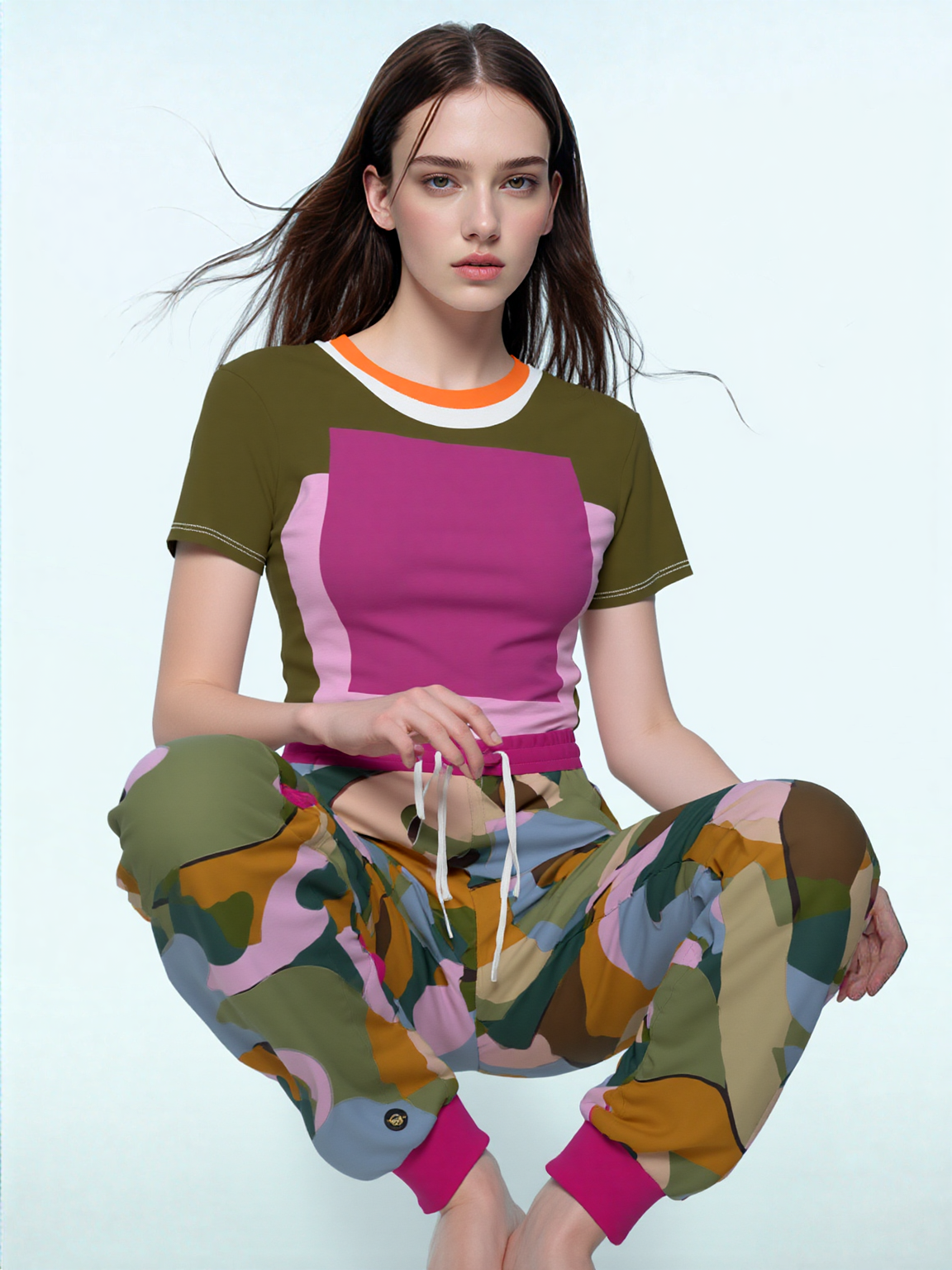 Pink Abstract Jungle Eco-Poly Camo Unisex Joggers