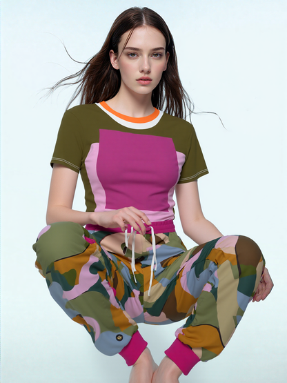 Pink Abstract Jungle Eco-Poly Camo Unisex Joggers