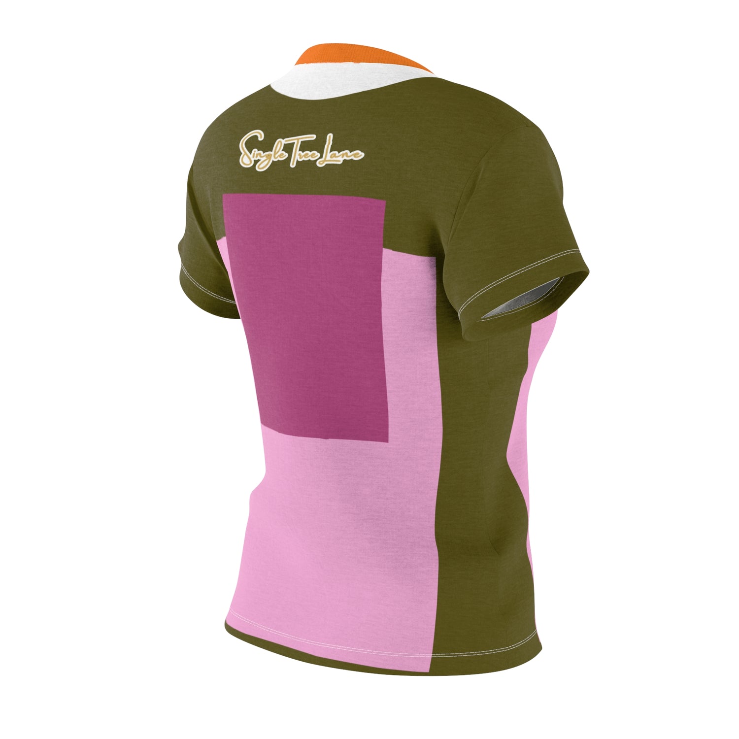 Pink Squared Geometric Print Colorful AOP Women&