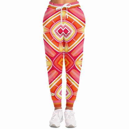 Pink Starburst Geo Eco-Poly Unisex Joggers