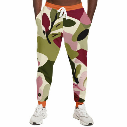 Pink Tulip Abstract Camo Eco-Poly Unisex Joggers