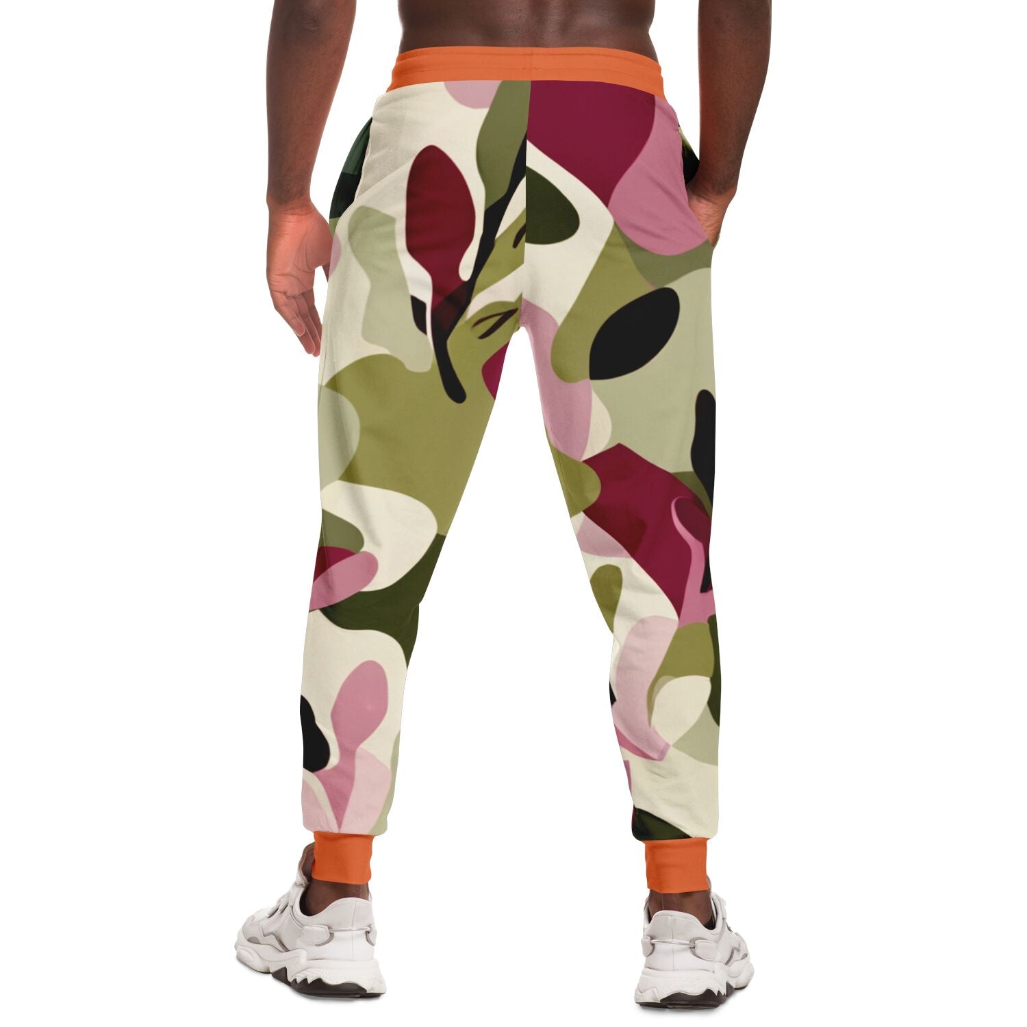Pink Tulip Abstract Camo Eco-Poly Unisex Joggers