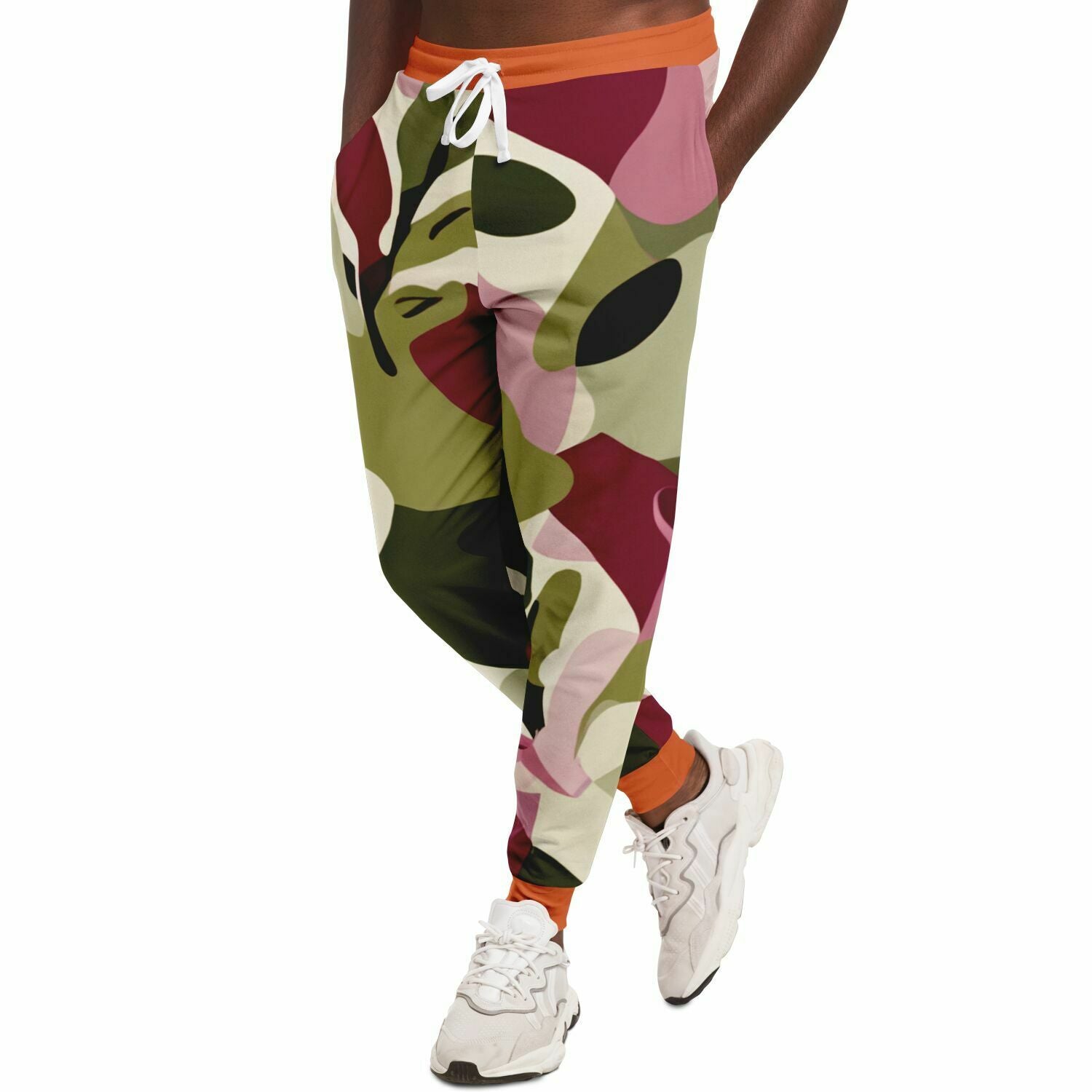 Pink Tulip Abstract Camo Eco-Poly Unisex Joggers