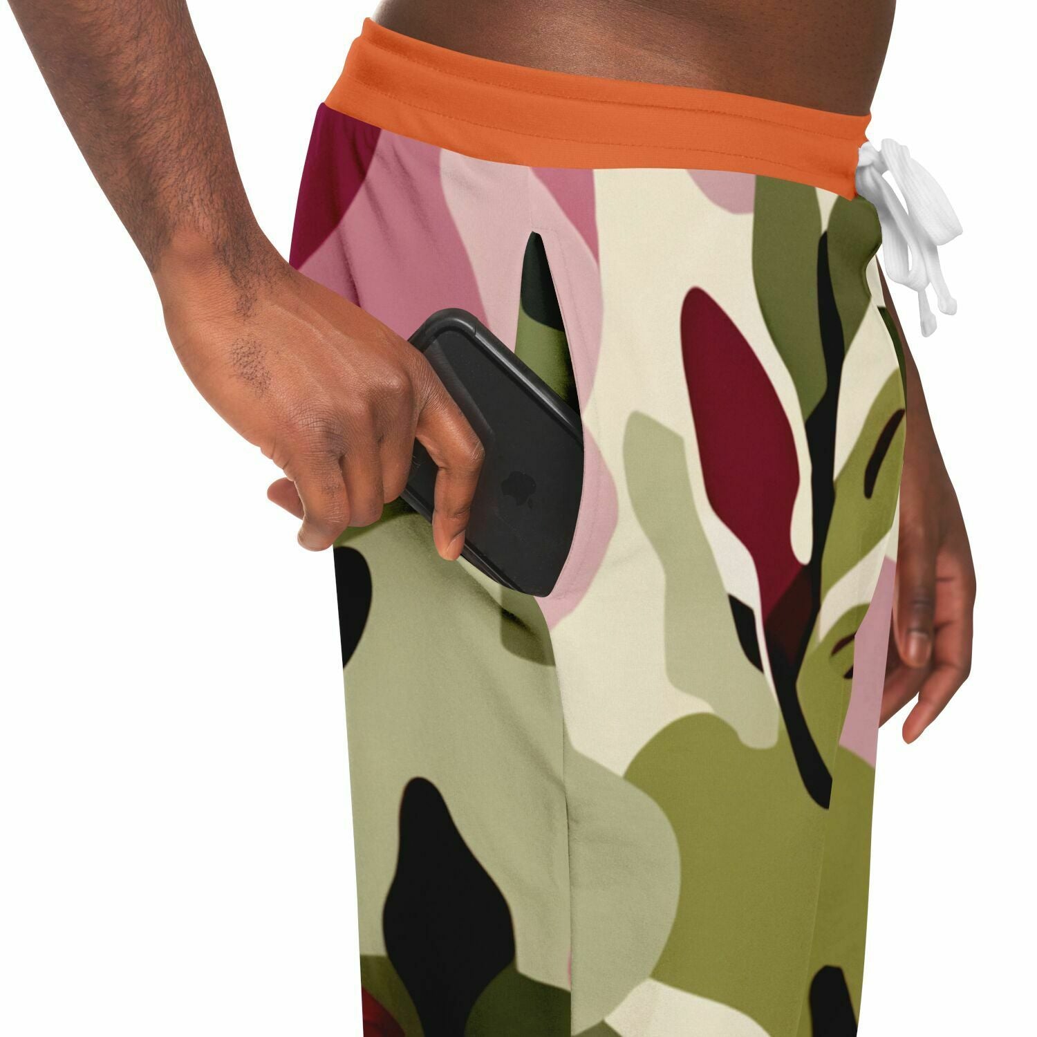 Pink Tulip Abstract Camo Eco-Poly Unisex Joggers