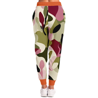Pink Tulip Abstract Camo Eco-Poly Unisex Joggers