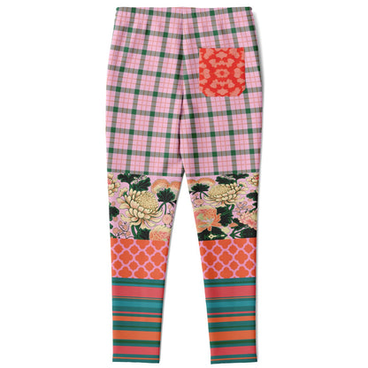 Pink Zen Blossom Chrysanthemum Unisex Eco-Poly Track Pants