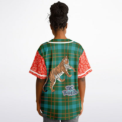 Pink Zen Blossom Chrysanthemum Short Sleeve Eco-Poly Reversible Baseball Jersey