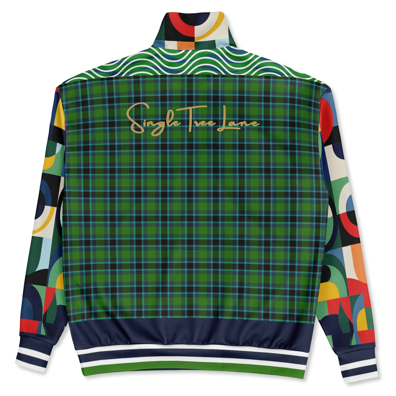 Plain is Not My Vibe Plaid Geometric Print Heavyweight Quarter Zip Unisex Pullover