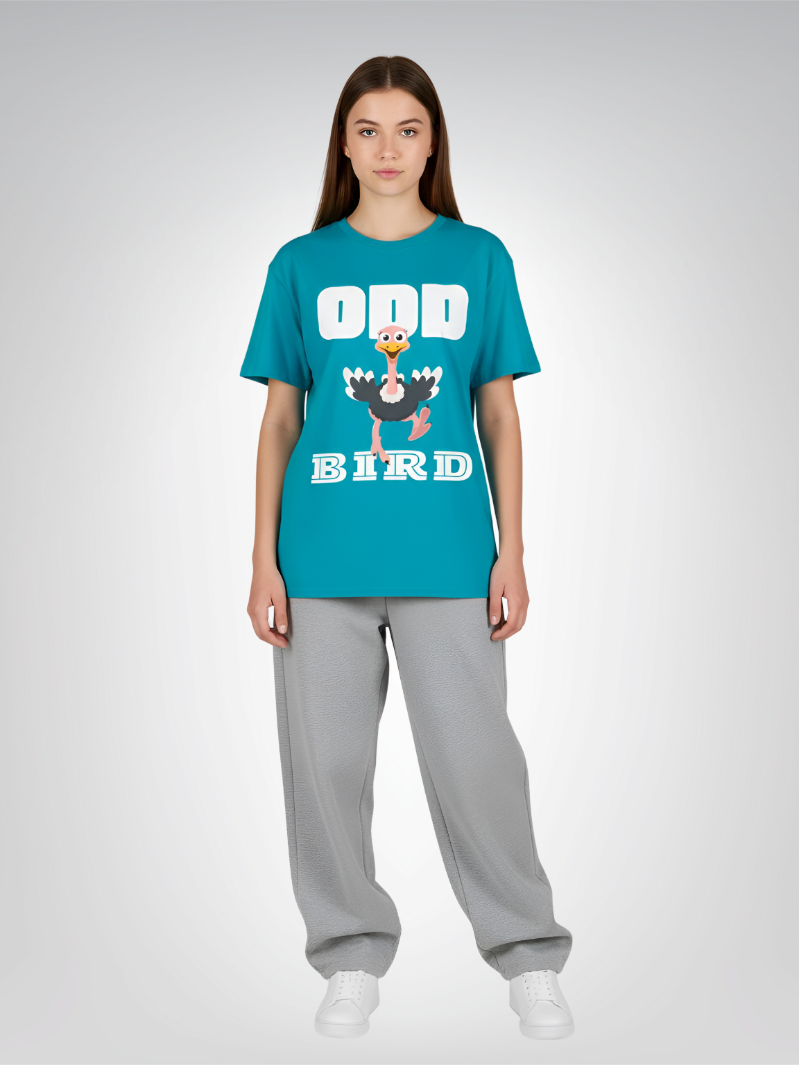Plain Odd Bird Ostrich Heavyweight Unisex Tee
