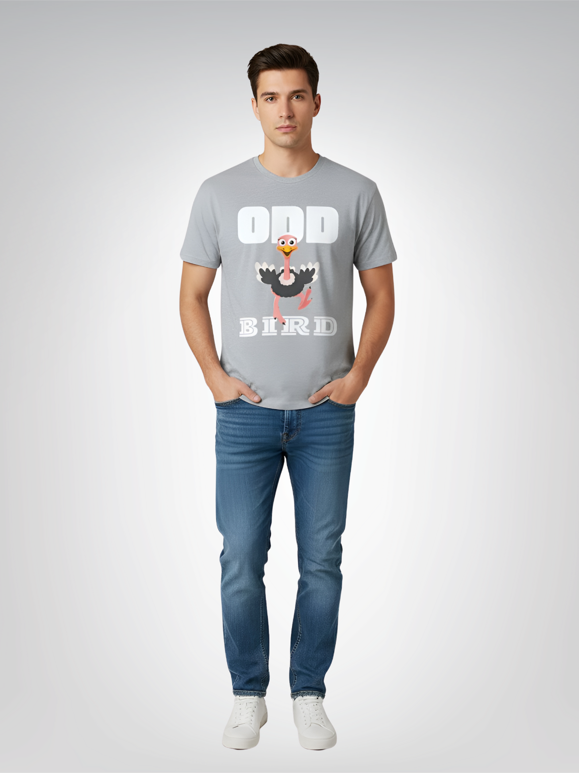 Plain Odd Bird Ostrich Heavyweight Unisex Tee