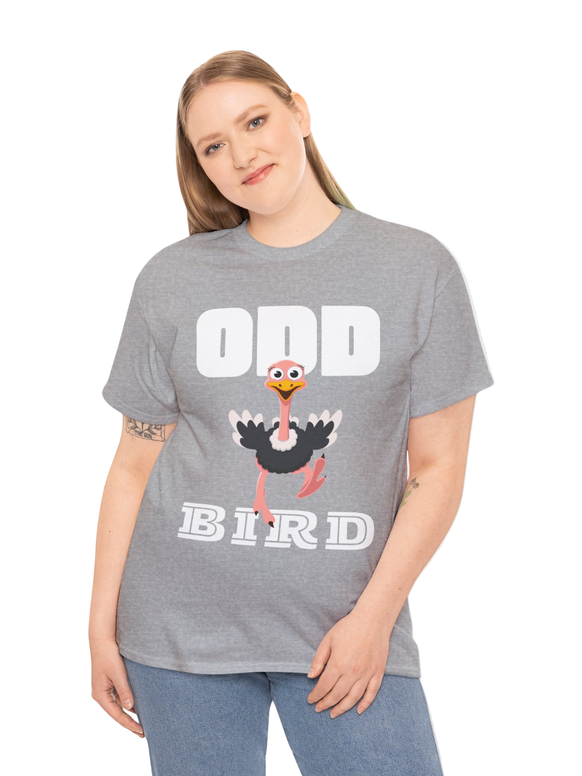 Plain Odd Bird Ostrich Heavyweight Unisex Tee