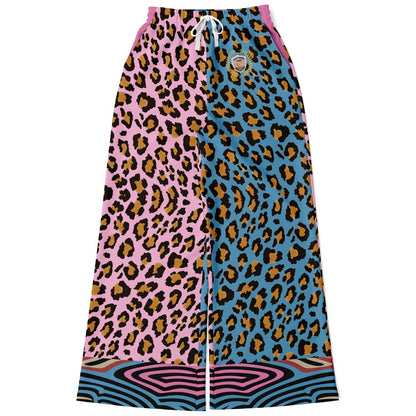 Plumed Horse Leopard Print Eco-Poly Wide Leg Pants
