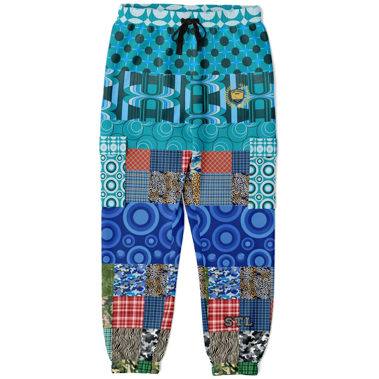 Popstar in Patchwork Fantasy Eco-Poly Cargo Joggers