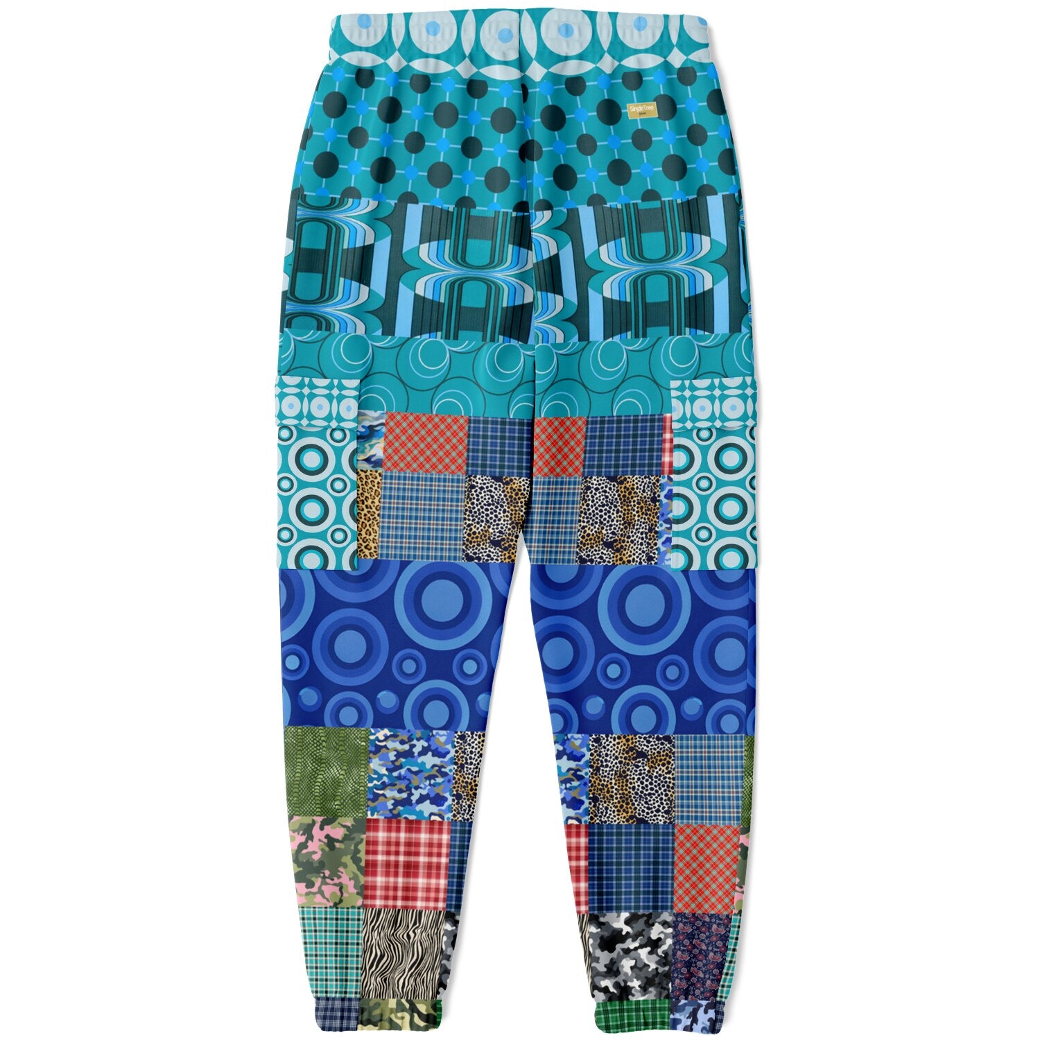 Popstar in Patchwork Fantasy Eco-Poly Cargo Joggers