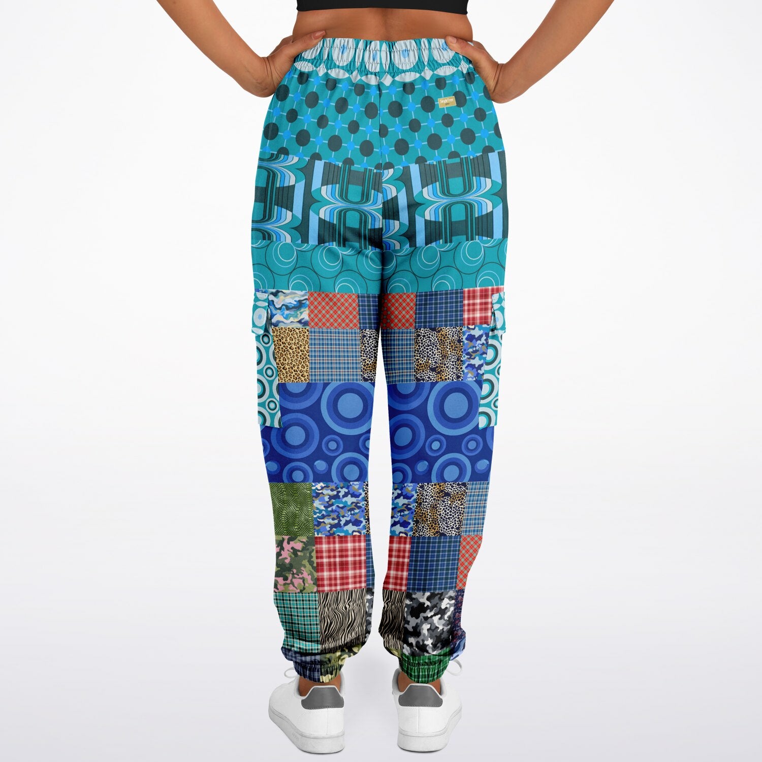 Popstar in Patchwork Fantasy Eco-Poly Cargo Joggers