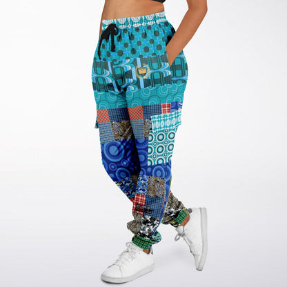 Popstar in Patchwork Fantasy Eco-Poly Cargo Joggers