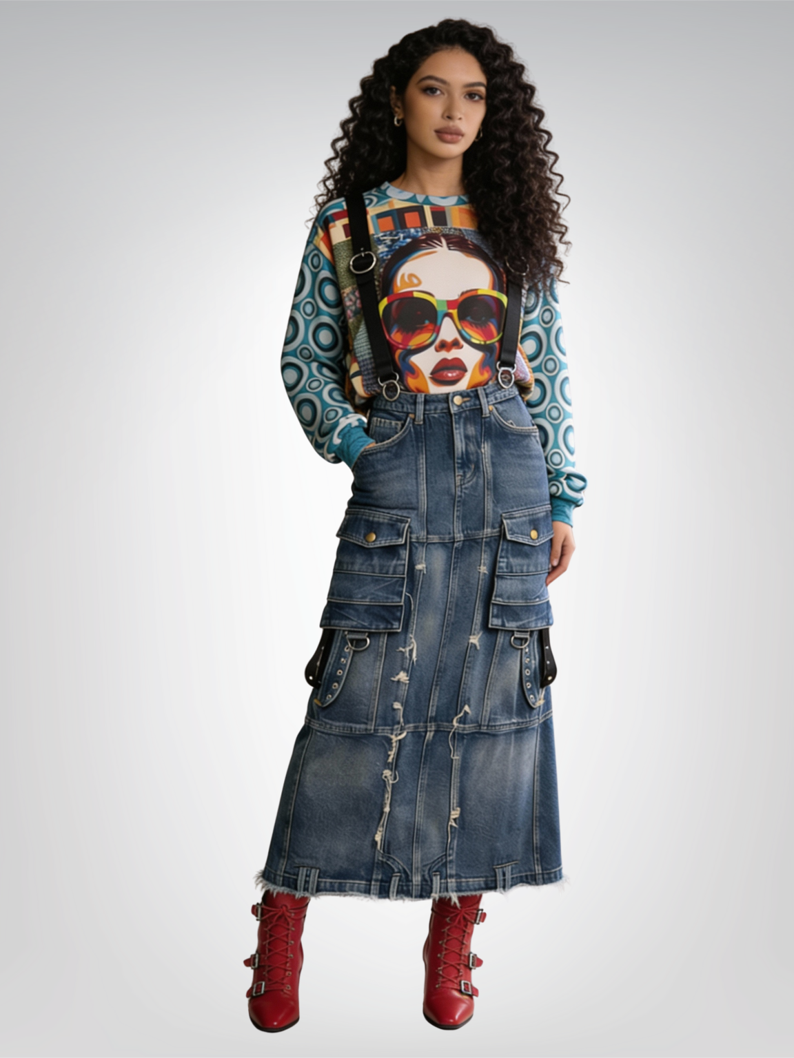 Popstar in Patchwork Fantasy Unisex Sweatshirt (Gold Label)