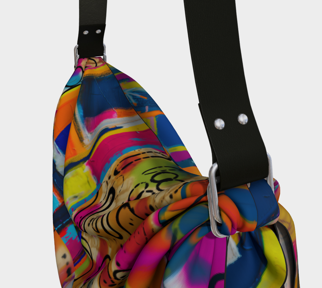 Camilla Abstract Cheetah Graffiti Hobo Scarf Bag