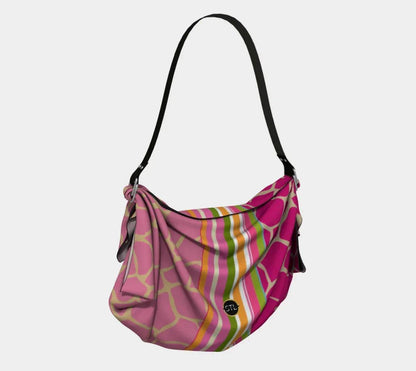 Hip-Hip-Hooray Pink Bicolore Giraffe Hobo Scarf Bag