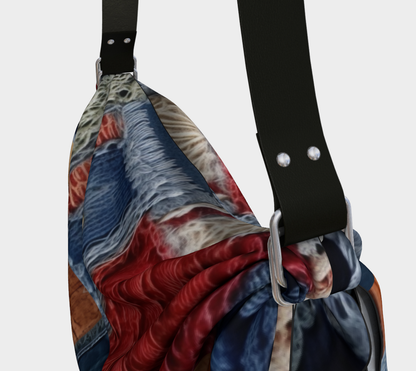 Santa Cruz Denim Lace Floral Hobo Scarf Bag
