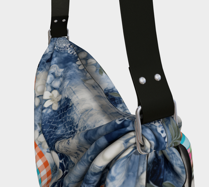 Aye Miami Exotic Floral Lace Hobo Scarf Bag
