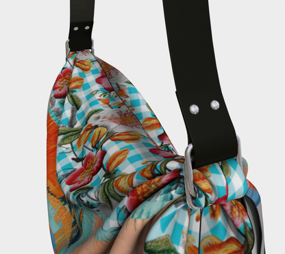 Peaches and Cream Floral Patchwork Hobo Scarf Bag