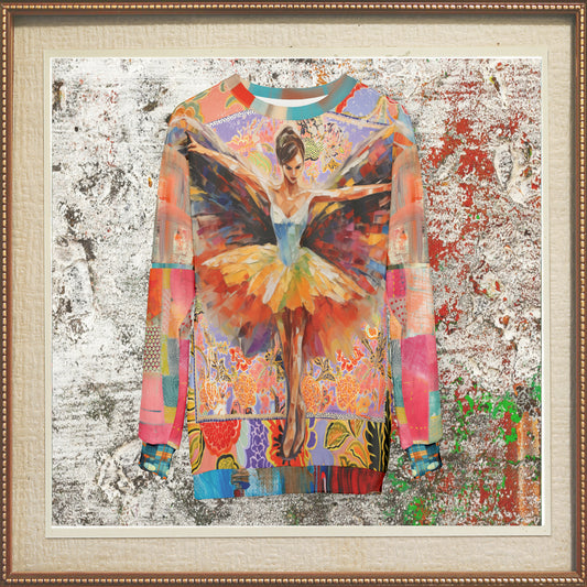 Prima Ballerina in Prism Patchwork Unisex Sweatshirt (Gold Label)