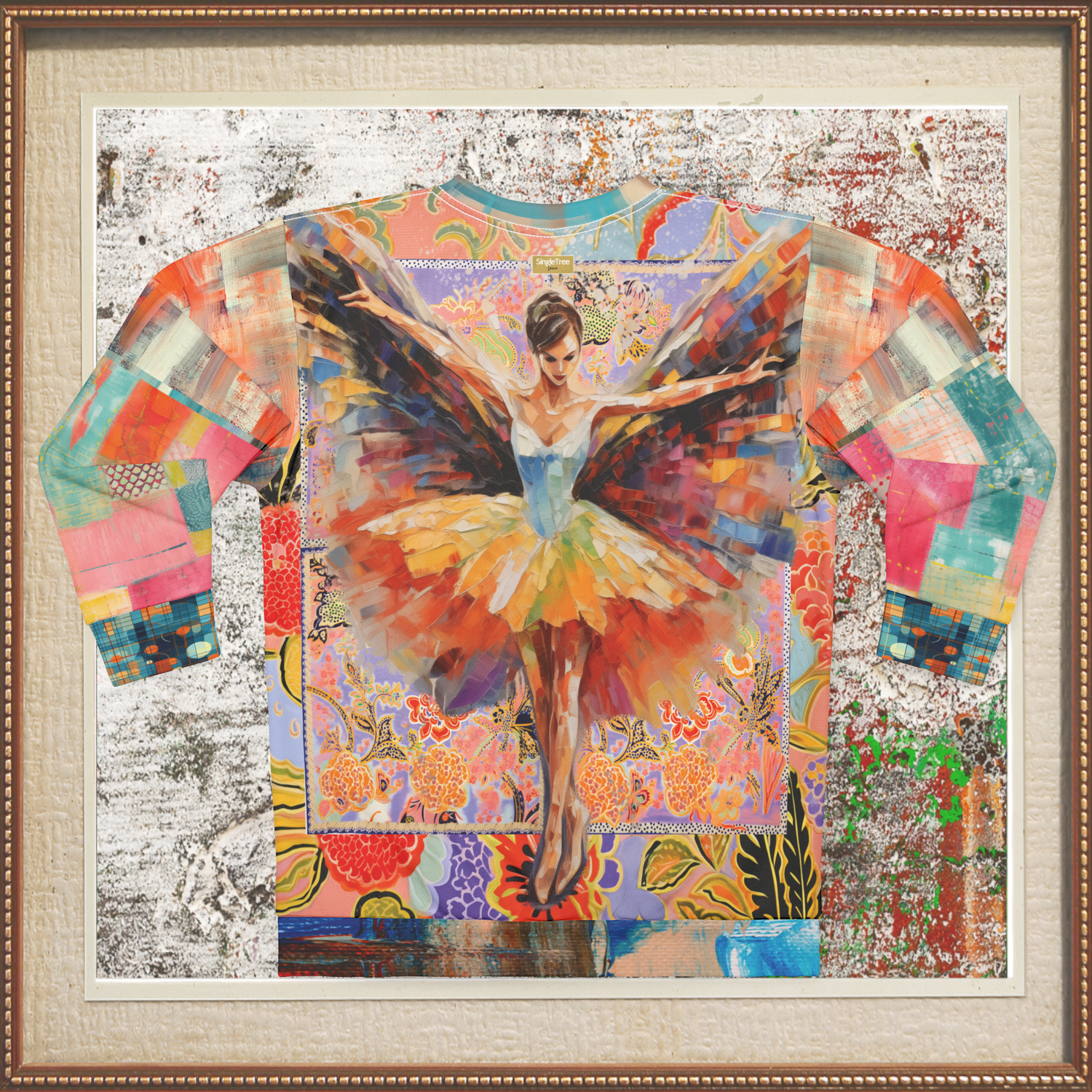 Prima Ballerina in Prism Patchwork Unisex Sweatshirt (Gold Label)