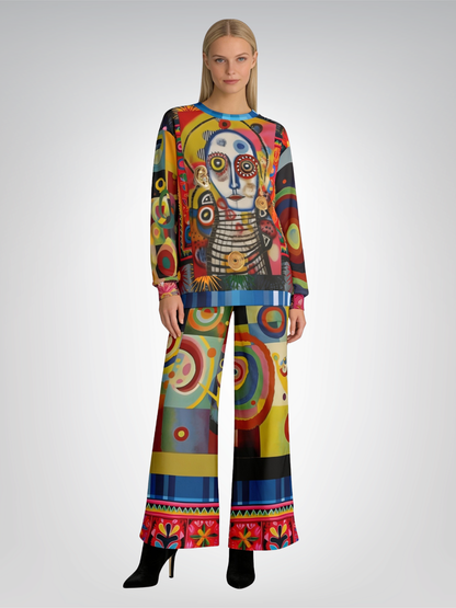 The Projection of Mary Magdalene Eco-Poly Wide Leg Pants