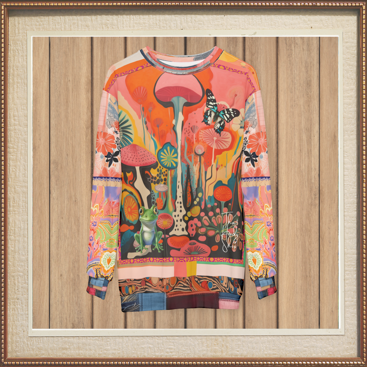 Psychedelic Dreams Abstract Art Unisex Sweatshirt (Gold Label)